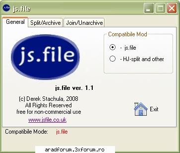 js.file ver 1.1 split&join files js.file tool split and join file like hj-split but have more useful
