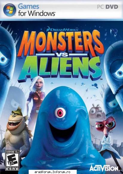 game notes 

based  on  the  dreamworks  animation 3d feature film, the      monsters vs. aliens